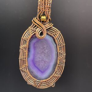 Hand Wrapped Copper Wire Solar Agate Purple Pendant 1 scaled - Hand Wrapped Copper Wire Solar Agate Purple Pendant, 1 - Hand Wrapped Copper Wire Solar Agate Purple Pendant, 1 - AURORA ARTISAN JEWELLERY