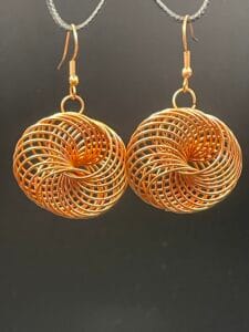 Handmade Copper Wire Spiral Earrings 1 scaled