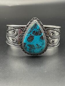 Azurite in Handmade Cuff Bracelet