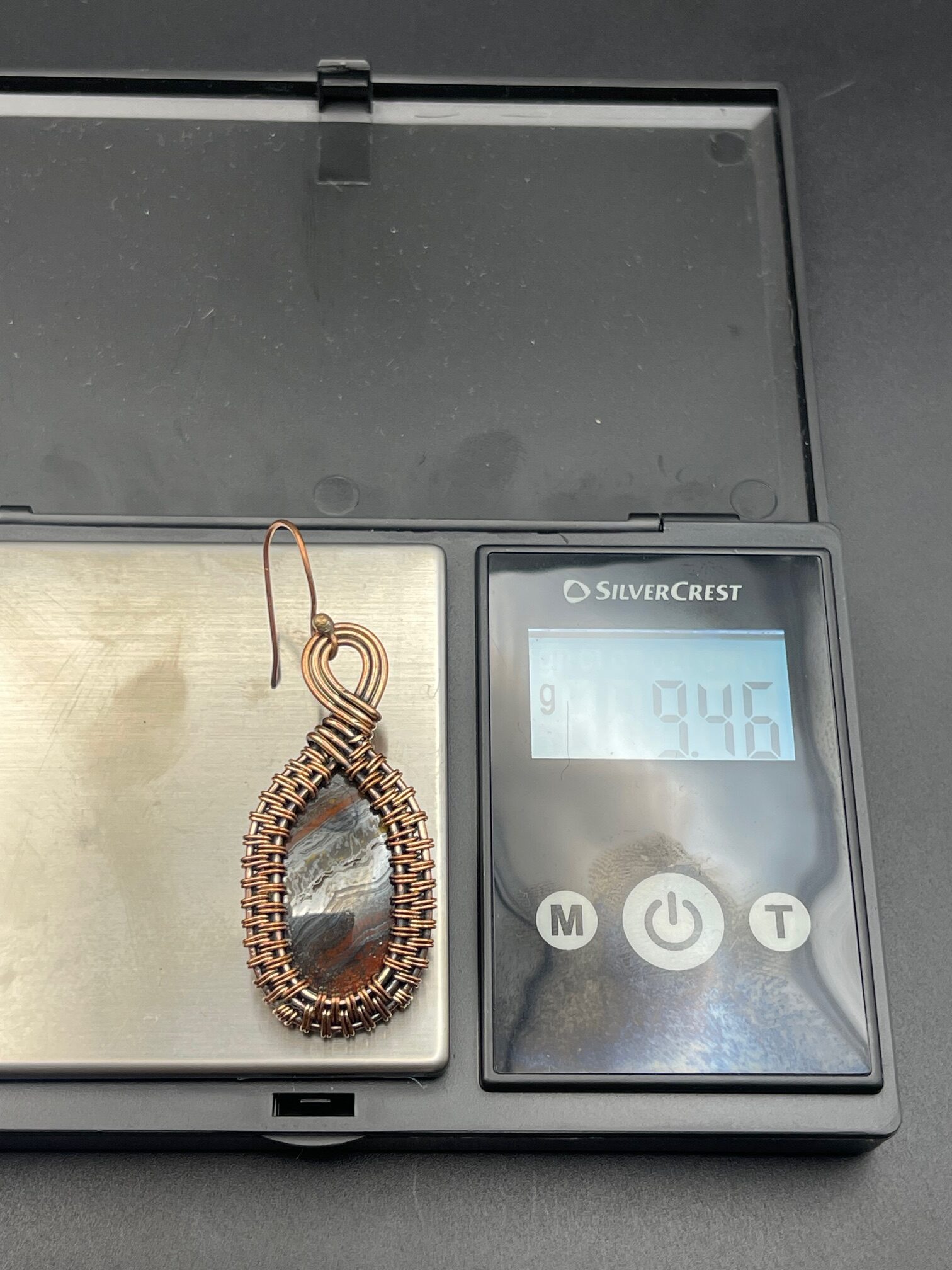 Iron Tigers Eye in Copper Wire Earrings 4 Earring Weight Approx 9.5 grams rotated - Iron Tiger's Eye in Copper Wire Earrings, 4, Earring Weight Approx 9.5 grams - Iron Tiger’s Eye in Copper Wire Earrings, 4, Earring Weight Approx 9.5 grams - AURORA ARTISAN JEWELLERY