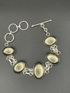 Apache Pyrite in Handmade Silver Plated Bracelet