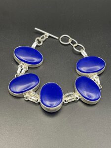 Blue Chalcedony in Handmade Silver Plated Bracelet 2 rotated - Blue Chalcedony in Handmade Silver Plated Bracelet, 2 - Blue Chalcedony in Handmade Silver Plated Bracelet, 2 - AURORA ARTISAN JEWELLERY