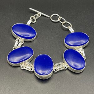 Blue Chalcedony in Handmade Silver Plated Bracelet 2 rotated - Blue Chalcedony in Handmade Silver Plated Bracelet, 2 - Blue Chalcedony in Handmade Silver Plated Bracelet, 2 - AURORA ARTISAN JEWELLERY