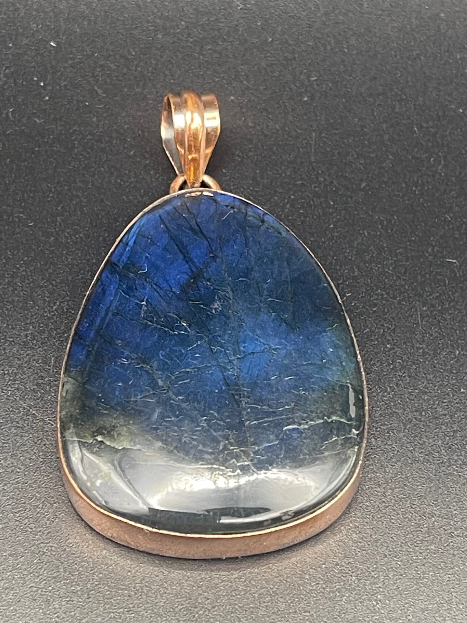 Labradorite in Handmade Pure Copper Pendant 2 Flat rotated - Labradorite in Handmade Pure Copper Pendant, 2 Flat - Labradorite in Handmade Pure Copper Pendant, 2 Flat - AURORA ARTISAN JEWELLERY